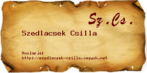 Szedlacsek Csilla névjegykártya